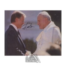 Jimmy Carter Autographed 8x10 Photo - JSA (Pope John Paul II)