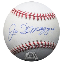 Joe DiMaggio Autographed Official Gene Budig American League Baseball- JSA LOA YY39195