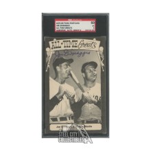 Joe DiMaggio Autographed 1973-80 TCMA Postcard - SGC 60 EX 5 AUTO 9