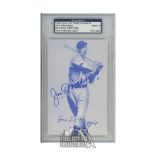 Joe DiMaggio Autographed 1980 HOF Exhibit Postcard - PSA/DNA 9 MINT