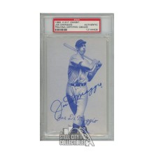 Joe DiMaggio Autographed 1980 HOF Exhibit Postcard - PSA/DNA