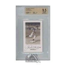 Joe DiMaggio Autographed 1993 Pinnacle Oversized Baseball Card #3 - BAS 9.5 Auto 10