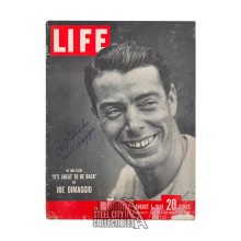 Joe DiMaggio Best Wishes Autographed 1949 Life Magazine - JSA LOA