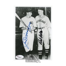 Joe DiMaggio / Bob Feller Autographed 5x7 Baseball Photo - JSA LOA