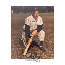 Joe DiMaggio Autographed New York Yankees 11x14 Matted Baseball Photo - JSA LOA