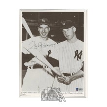 Joe DiMaggio Autographed New York Yankees Magazine Page - BAS LOA (Signed on Both Sides)