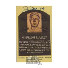 Joe DiMaggio Autographed New York Yankees Hall of Fame Postcard - JSA LOA (B44630)