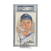 Joe DiMaggio Autographed New York Yankees Perez-Steele Postcard - PSA/DNA