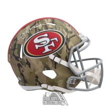 Joe Montana Autographed San Francisco Camo Replica Full-Size Football Helmet - BAS