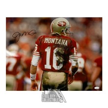 Joe Montana Autographed San Francisco 49ers 16x20 Football Photo - JSA (Bubbled Auto)