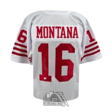 Joe Montana Autographed San Francisco Custom White Football Jersey - BAS (Silver Ink)