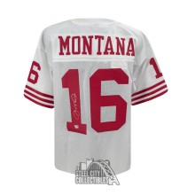 Joe Montana Autographed San Francisco 49ers White Mitchell & Ness Football Jersey - Fanatics