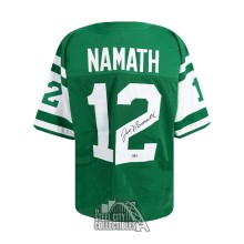Joe Namath Autographed New York Custom Green Football Jersey - BAS