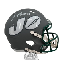 Joe Namath Autographed New York Jets AMP Full-Size Football Helmet - PSA/DNA