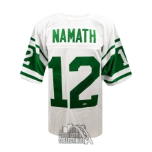 Joe Namath Autographed New York Jets Mitchell & Ness White Football Jersey - PSA/DNA (Black Ink)