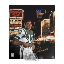 Joe Namath Autographed New York Jets 16x20 Football Photo - PSA/DNA (Broadway)
