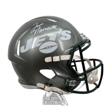 Joe Namath Autographed New York Jets Flash Replica Full-Size Football Helmet - BAS
