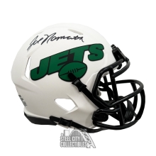 Joe Namath Autographed New York Jets Lunar Eclipse Mini Football Helmet - PSA/DNA