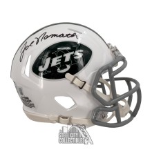 Joe Namath Autographed New York Jets Speed Mini Football Helmet - BAS