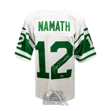 Joe Namath Autographed New York Jets Mitchell & Ness White Football Jersey - PSA/DNA (Large)