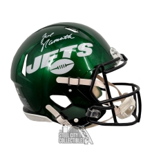 Joe Namath Autographed New York Jets Speed Authentic Full-Size Football Helmet - BAS