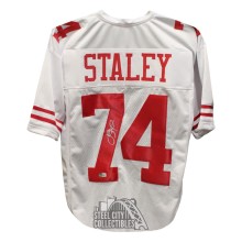 Joe Staley Autographed San Francisco Custom White Football Jersey - BAS