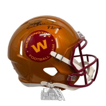 Joe Theismann MVP 83 Autographed Washington Flash Replica Full Size Football Helmet - BAS (Black Ink)
