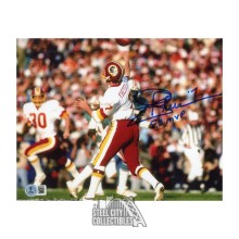 Joe Theismann 83 MVP Autographed Washington Redskins 8x10 Football Photo - BAS (Throwing)
