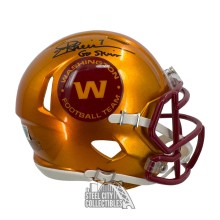 Joe Theismann Go Skins Autographed Washington Flash Mini Football Helmet - BAS