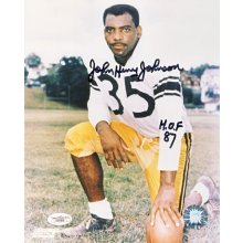 John Henry Johnson Autographed Pittsburgh Steelers 8x10 Photo (HOF 87) - JSA COA