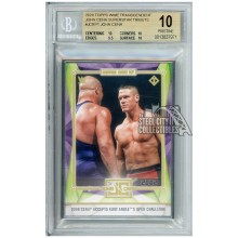 John Cena 2020 Topps WWE Transcendent Superstar Tribute vs Kurt Angle #JCRP1 BGS 10 Pristine