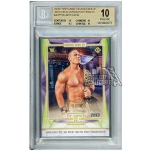 John Cena 2020 Topps WWE Transcendent Superstar Tribute vs The Rock #JCRP35 BGS 10 Pristine