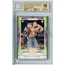 John Cena 2020 Topps WWE Transcendent Superstar Tribute vs Kurt Angle #JCRP5 BGS 10 Pristine