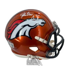 John Elway Autographed Denver Flash Mini Football Helmet - BAS