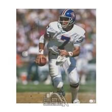 John Elway Autographed Denver 16x20 Football Photo - BAS (White Jersey)