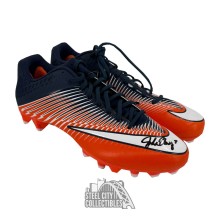 John Elway Autographed Nike VPR Pro Orange Football Cleats - BAS
