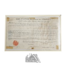John Quincy Adams Autographed United States Land Grant Document - BAS LOA