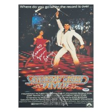 John Travolta / Karen Lynn Gorney Autographed Saturday Night Fever 11x17 Photo - PSA/DNA LOA