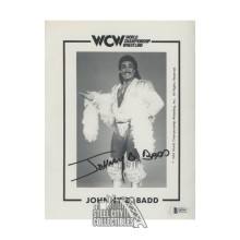Johnny B Badd Autographed WCW 8.5x11 Wrestling Photo - BAS