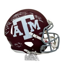 Johnny Manziel Autographed Texas A&M Speed Full-Size Football Helmet - JSA COA (8 Inscriptions)