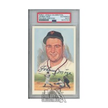 Johnny Mize Autographed New York Giants Perez-Steele Celebration Postcard - PSA/DNA