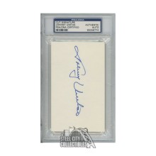 Johnny Unitas Autograph Cut Signature Index Card - PSA/DNA