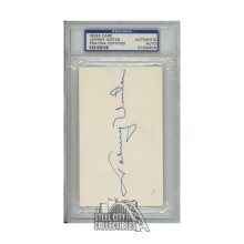 Johnny Unitas Autographed Index Card - PSA/DNA (Small Crack On Case)