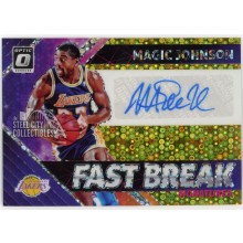 Magic Johnson 2018-19 Panini Donruss Optic Fast Break Gold Autograph Card #FB-MJS 9/10