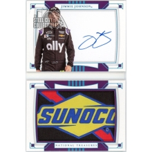 Jimmie Johnson 2020 Panini National Treasures Firesuit Patch Autograph Booklet Card #JJ1 1/1