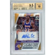 Magic Johnson 2017-18 Panini Donruss Optic Signature Series Autograph Card #53 BGS 9.5
