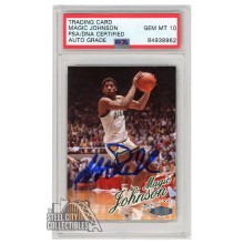 Magic Johnson 2012-13 Fleer Retro Ultra Autograph Card #ULT-23 PSA/DNA 10