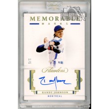 Randy Johnson 2021 Panini Flawless Memorable Marks Holo Gold Autograph Card 1/5