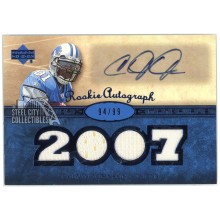 Calvin Johnson 2007 Upper Deck Premier Blue Rookie Jersey Auto 94/99