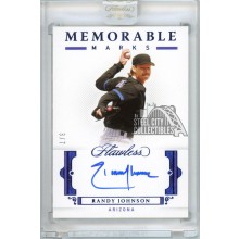 Randy Johnson 2021 Panini Flawless Memorable Marks Sapphire Autograph Card #MM-RJ2 3/7